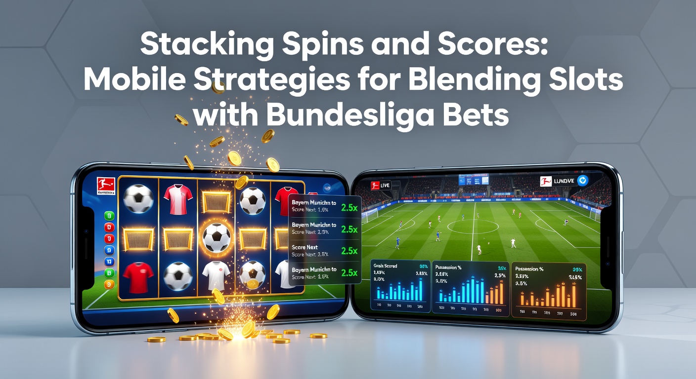 Smartphone zeigt simultan Slot-Spiele und Bundesliga-Livewetten auf einem Bildschirm, mit typischen App-Interfaces für mobiles Glücksspiel